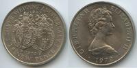Gibraltar 25 New Pence GS1158 - Silver Wedding Anniversary 1947-1972 Elisabeth II. Silberhochzeit -