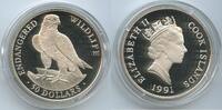 Cook Inseln - Cook Islands 50 Dollars Silber G0088 - Wanderfalke - Peregrine Falcon Proof Endangered World Wildlife -