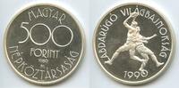 Ungarn 500 Forint Silber GS1182 - Fussball WM 1990 World Football Championship Hungary Magyar -