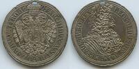 RDR Österreich Hall in Tirol Medaille versilbert für Charivari GX181 - Leopold I. 1657-1705 von Lauer -