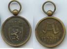 Belgien Königreich Verdienstmedaille M1135 - Deutsch-Französischer Krieg 1870-71 - Verliehen von König Albert I. -