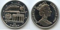 Gibraltar 14 Ecus Silber G4457 - Parthenon and Brandenburg Gate - Proof - Queen Elizabeth II. -
