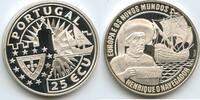 25 Ecu Silber 1991 Portugal G4459 - Henrique o Navegador Polierte Platte