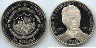Liberia 20 Dollars Silber G4474 - James E. Carter XXXIX U.S. President -