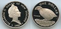 Neuseeland One Dollar Silber G0171 - Native Bird Takahe - Queen Elizabeth II. New Zealand -