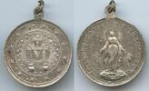 Religiöse Medaille Wallfahrtsmedaille Pilgermedaille M3810 - O Maria ohne Sünd empfangen bitte für uns - Wundertätige Medaille -
