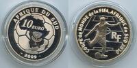 10 Euro Silber 2009 Frankreich France G3063 - Fußball Weltmeisterschaft Südafrika World Cup Soccer 2010 South Africa Polierte Platte in Original ...