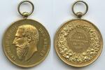 Belgien Bronzemedaille vergoldet M#0281 - Gartenbauausstellung Kreis Jumet - Leopold II. Roi des Belges 1835-1909 -