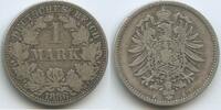 Deutsches Reich Kaiserreich 1 Mark Silber S0434 - Wilhelm I. 1871-1888 Germany Empire -