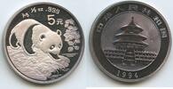 China 5 Yuan Silber Panda - 1/2 Unze ½ Oz GB1382 - Pandabär -