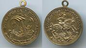 Religiöse Medaille Alte Sankt Georgsmedaille M3972 - Heiliger Georg Drachentöter Schiff -