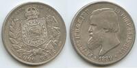 Brasilien 2000 Reis Silber GS1404 - Pedro II. Brazil Brésil -