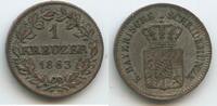 Bayern Königreich 1 Kreuzer Silber 1863 G14277 - Maximilian II. Joseph 1848-1864 TTB