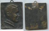 Unbekannt Bronzeplakette einseitig M#0220 - Unbekannter Herr -