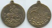 Religiöse Medaille Große Alte Sankt Georgsmedaille M336 - Heiliger Georg Drachentöter Schiff -