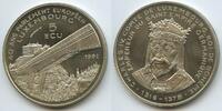 Luxemburg 5 Ecu PA035 - Charlotte Bridge - 40 Years European Parliament - Charles IV. -