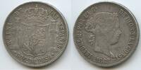 50 Centimos Silber 1868 Philippinen H0782 - Isabella II. 1833-1868 Philippines Sehr Schön +