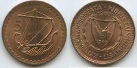 Zypern 5 Mils 1980 G3196 - Ancient galley Schiff Cyprus Vorzüglich - Unzirkuliert