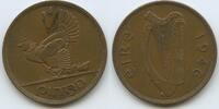 Irland 1 Pingin (One Penny) G7792 - Henne mit Küken Ireland Éire Hen with chicks -