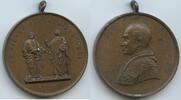 Vatikan Italien-Kirchenstaat Rom Große Bronzemedaille tragbar M1002 - Apostel Petrus und Paulus - Papst Leo XIII -