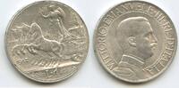 Italien Königreich 1 Lira Silber M#8623 - Taly auf Quadriga - Victor Emmanuel III. 1900-1946 Italy -