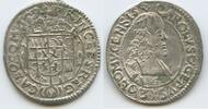 RDR Bistum Olmütz - Königreich Böhmen 3 Kreuzer (Groschen) Silber H1334 - Karl von Liechtenstein-Kastelkorn 1664-1695 -