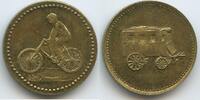 Deutsches Reich Nürnberg Spielmünze Rechenpfennig Jeton G7062 - Kutsche - Radfahrer Spielmarke -