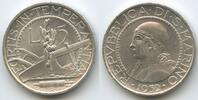 San Marino 5 Lire Silber G1596 - Silver Plant & Plow Repubblica di S.Marino -