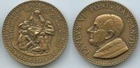 Vatikan Italien-Kirchenstaat Rom Große Bronzemedaille Papst Paul VI. 1963-1978 M#8752 - Zur Erinnerung an den Besuch bei den Vereinten Nationen in New York -