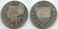 Österreich 2.Republik 10 Schilling Silber M#5952 - RARES JAHR Wachauerin mit Goldhaube Austria Scarce Year -