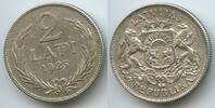 Lettland 2 Lati Silber H0672 - Latvia Latvijas Republika -