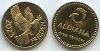 Österreich Glücksbringer Glücksmünze Neujahrsmünze L2027 - Aldiana Club Resorts - Frieden - Friedensvogel -