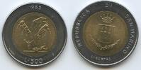San Marino 500 Lire G1605 - Nuclear War Threat - Bedrohung durch Atomkrieg -