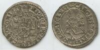 RDR Bistum Olmütz - Königreich Böhmen 3 Kreuzer (Groschen) Silber M#6381 - Karl von Liechtenstein-Kastelkorn 1664-1695 -