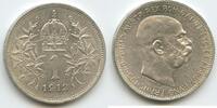 Österreich Kaiserreich 1 Corona (1 Krone) Silber G5719 - Kaiser Franz Joseph I. 1848-1916 Austria -
