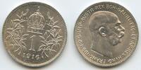 Österreich Kaiserreich 1 Corona (1 Krone) Silber G5790 - Kaiser Franz Joseph I. 1848-1916 Austria -
