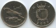 Malta 1 Lira G10025 - Merill bird (Drossel) -