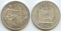 Tschechoslowakei 10 Korun Silber G1778 - Czechoslovak Republic Czech lion Czechoslovakia -