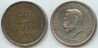 Litauen Republik 10 Litų Silber H0790 - Antanas Smetona - 20th anniversary of the Republic of Lithuania -