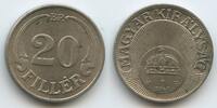 Ungarn Magyar Királyság 20 Filler G2278 - RARES JAHR Miklós Horthy Hungary -