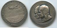 Deutsches Reich Weimar Silbermedaille M#7299 - Bremen - Europa-Amerikaflug - Freiherr von Hünefeld, Hermann Köhl -