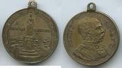 Österreich Kaiserreich Wien Bronzemedaille tragbar versilbert G10698 - Enthüllung des Kaiserin-Elisabeth-Denkmals in Salzburg -