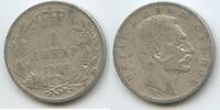 Serbien Königreich 1 Dinar Silber H0125 - Peter I. 1903-1918 King of Serbia -