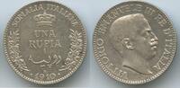 Italienisch Somalia 1 Rupia Silber (Una Rupia) H0390 - SEHR RAR Vittorio Emanuele III. Italian Somaliland -