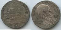 Vatikan Italien-Kirchenstaat ½ Piastra Silber M#8271 - Arche Noah - SEHR RAR Papst Innocent XII. 1691-1700 -