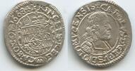 RDR Bistum Olmütz - Königreich Böhmen 3 Kreuzer (Groschen) Silber M#6047 - Karl von Liechtenstein-Kastelkorn 1664-1695 -