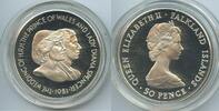 Falkland Inseln 50 Pence Silber G2392 - Royal Wedding of Prince Charles & Lady Diana Spencer - Falkland Islands -