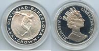 One Crown Silber 1992 Gibraltar G0062 - Discuswurf Olympia Barcelona Polierte Platte
