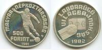 Ungarn Magyar Népköztársaság 500 Forint Silber GS1417 - Fussball WM 1982 World Football Championship Hungary -
