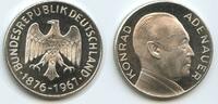 Deutschland Bundesrepublik Medaille versilbert M092 - Konrad Adenauer 1876-1967 Kanzler -